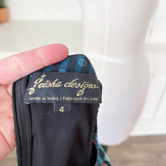 Anthropologie Geisha Designs Kalinka Pleated Floral Stripe Maxi Dress Size S/4 - Picture 7 of 7